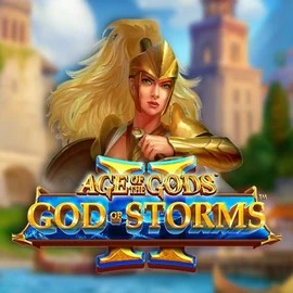 Age Of The Gods: God Of Storms 2 logo by Playtech Vegas Hero Casino