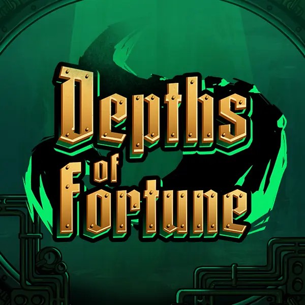 Depths of Fortune slot logo by AvatarUX Studios at Vegas Hero Casino