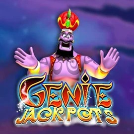 Official Jackpots logo: Genie Jackpots by Blueprint Gaming at Vegas Hero Casino
