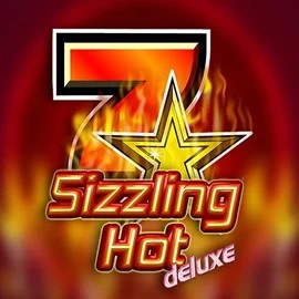 Sizzling Hot Deluxe logo by Novomatic at Vegas Hero Casino