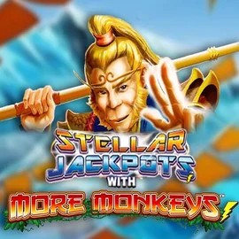 Jackpots logo of Stellar Jackpots with More Monkeys from Lightning Box Game at Vegas Hero Casino