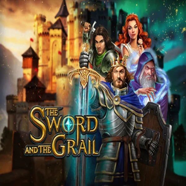 The Sword and the Grail online game logo by Play'n GO on vegas-hero.org